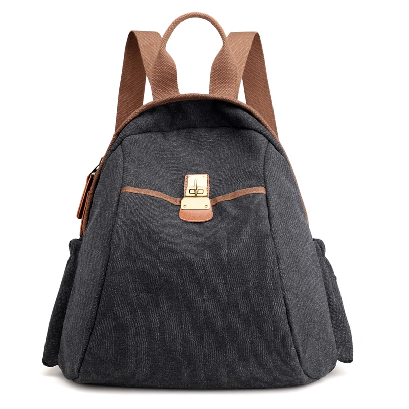 New Casual Men Women Backpack Casual Canvas Travel Simple Fashion