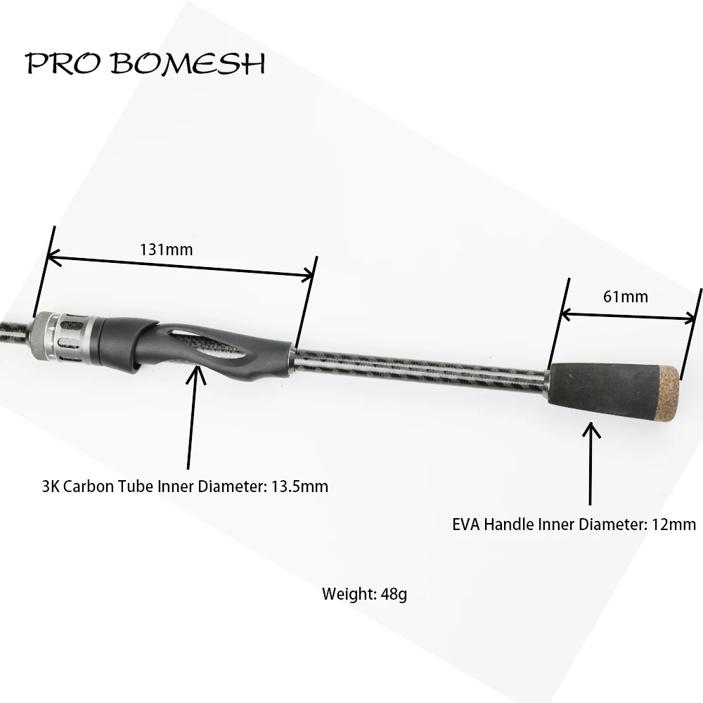 Pro Bomesh 1 комплект Gunsmoke алюминиевая фиксирующая гайка+ 3K углеродная трубка Спиннинг EVA ручка Набор DIY Удочка Полюс аксессуар ремонтный комплект