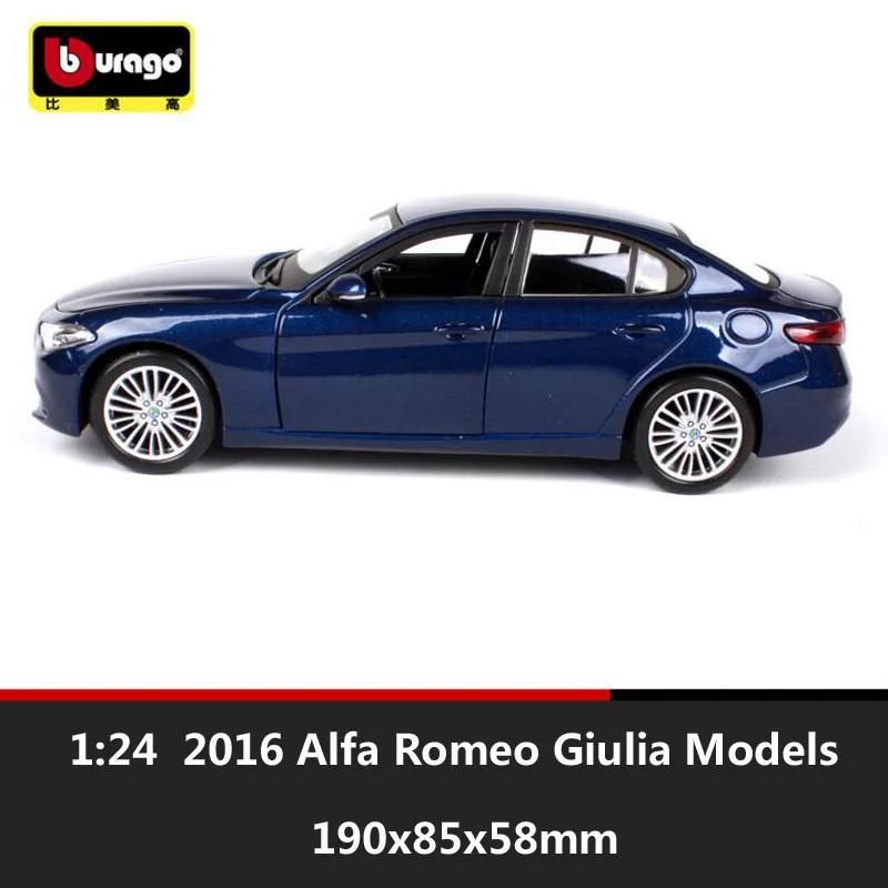 1:24 Миниатюрная модель автомобиля bburago 2016 Alfa Romeo Giulia 952 металлический литый под