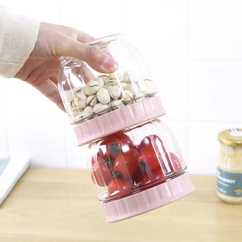 Kitchen Transparent Food Storage Container With Lids Sealing Pot Cereal Grain Bean Rice Sealed Plastic Milk Powder Jar