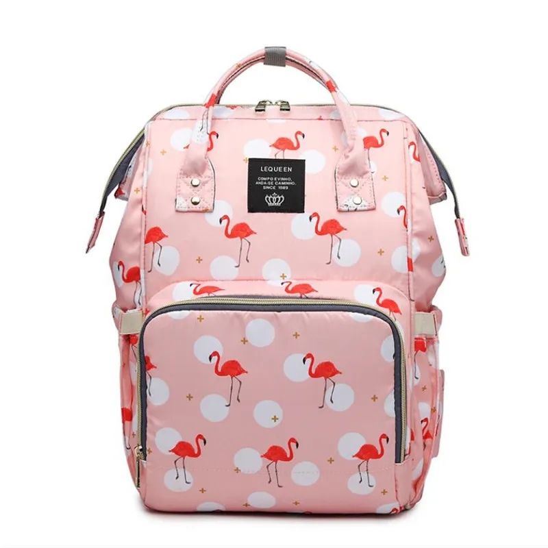 LEQUEEN сумка для подгузников с принтом дизайн уход за ребенком большая емкость рюкзак для мамы рюкзак для беременных Водонепроницаемый Сумка для подгузников дорожная коляска - Цвет: 110
