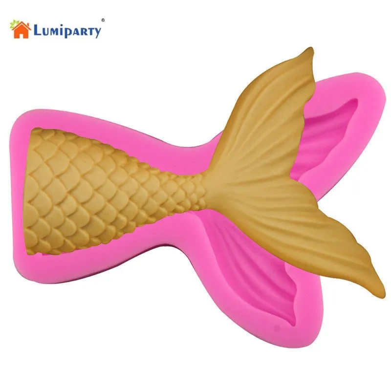 

LumiParty 3D Mermaid DIY Silicone Jelly Sugar Chocolate Fondant Molds Fish Tail Nonstick Mould Bakeware-25 Pink Mermaid Tail