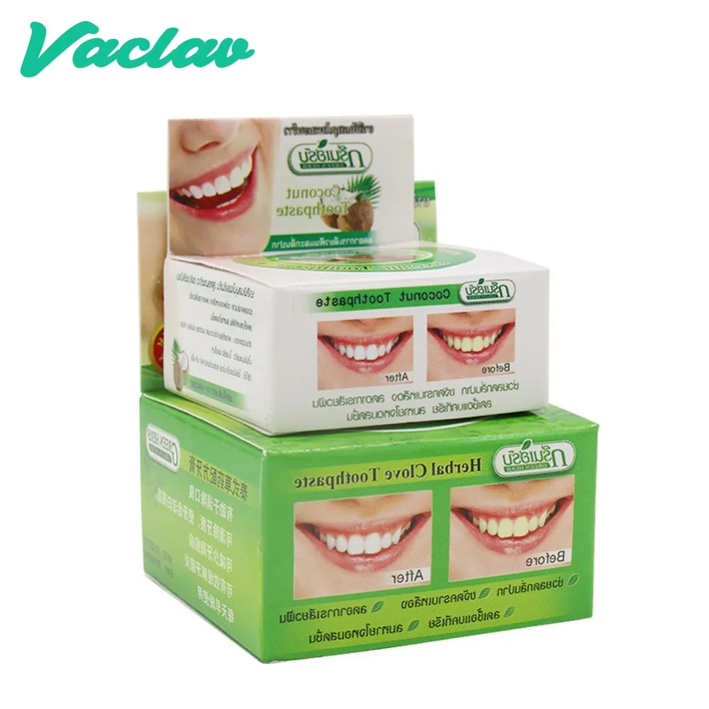 

Vaclav Green Herb Natural Herbal Clove Toothpaste Tooth Whitening Past Dentifrice Remove Stain Antibacterial Allergic ToothPaste