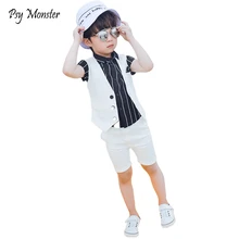 Одежда Детский комплект, детский костюм нарядное платье с цветочным узором для маленьких мальчиков на выпускной, свадьбу приталенное пальто, рубашка, шорты детские костюмы для дня рождения, F115