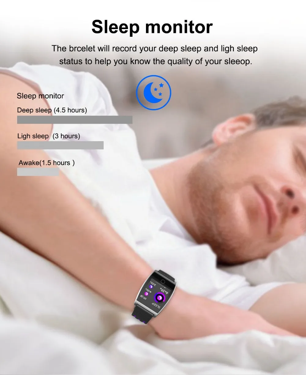 Смарт-браслет Timethinker фитнес-часы с трекером браслеты Bluetooth Монитор артериального давления пульсометр спортивный шагомер QS05