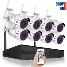 8CH система видеонаблюдения 960P NVR 8 шт. 1,3 Мп IR Открытый P2P Беспроводной Wifi IP CCTV камера система безопасности комплект видеонаблюдения