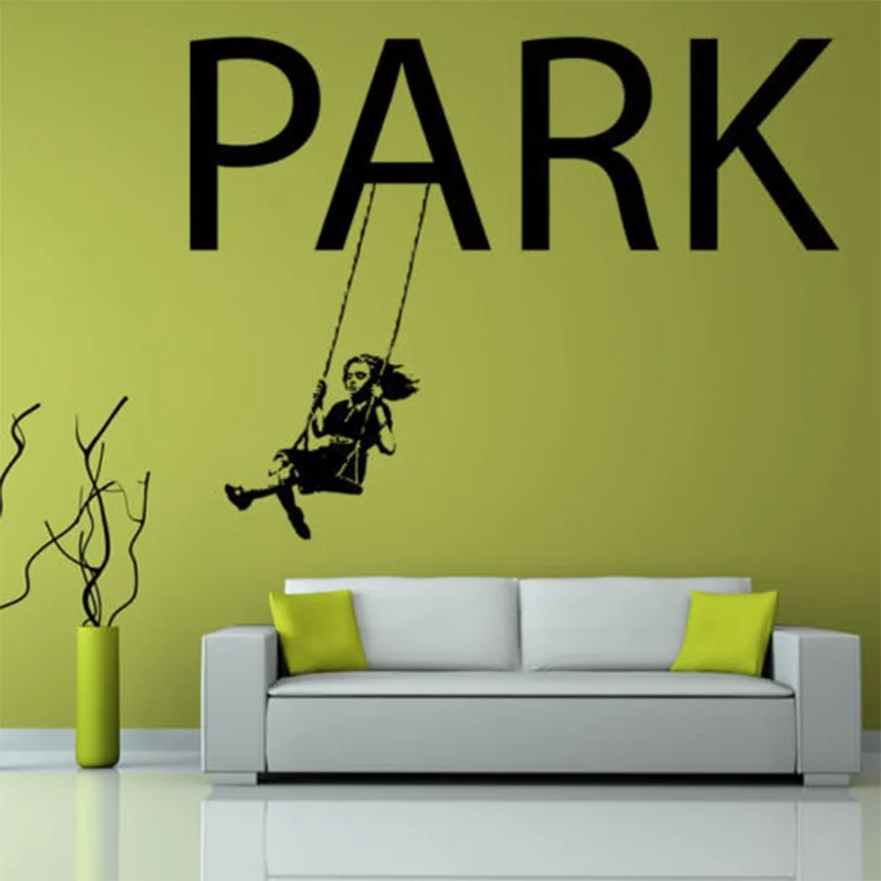 Banksy Hélicoptère Autocollant Mural Vinyle Contemporain Chambre Décoration Art