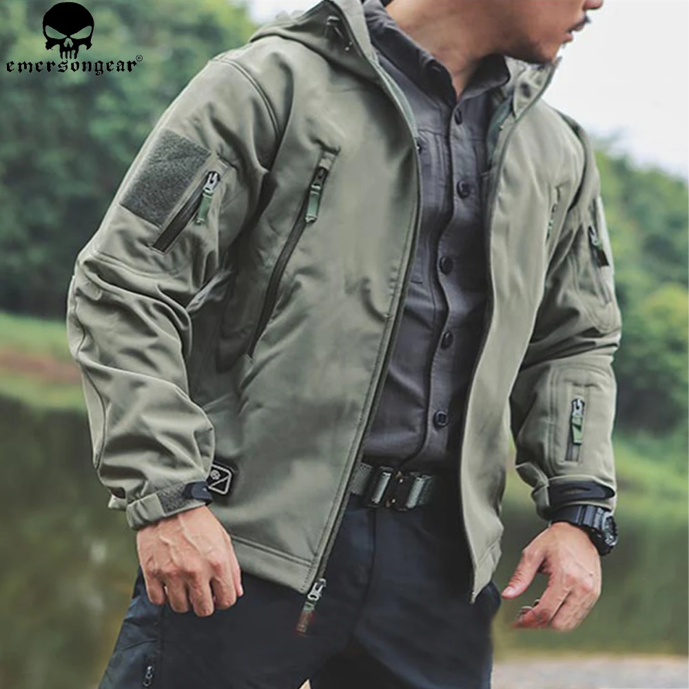 EMERSONGEAR водонепроницаемая куртка с мягким корпусом Спортивная камуфляжная для