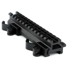 Военный Тактический QD Bory-Kc04 двойной рельс 13 слот угол быстрого отсоединения Picatinny Weaver прицела для 20 мм алюминий