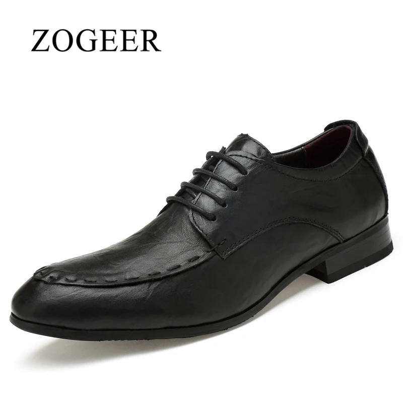 

Shoes Men, Genuine Leather Formal Shoes Men Large Size 35-50, Business Office Mens Dress Shoes Luxury Brand, ZOGEER Brand