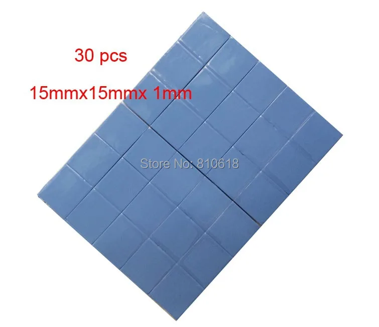 

30pcs 15mm*15mm*1mm Thermal Pad high quality GPU CPU Heatsink Cooling Conductive Silicone Pad