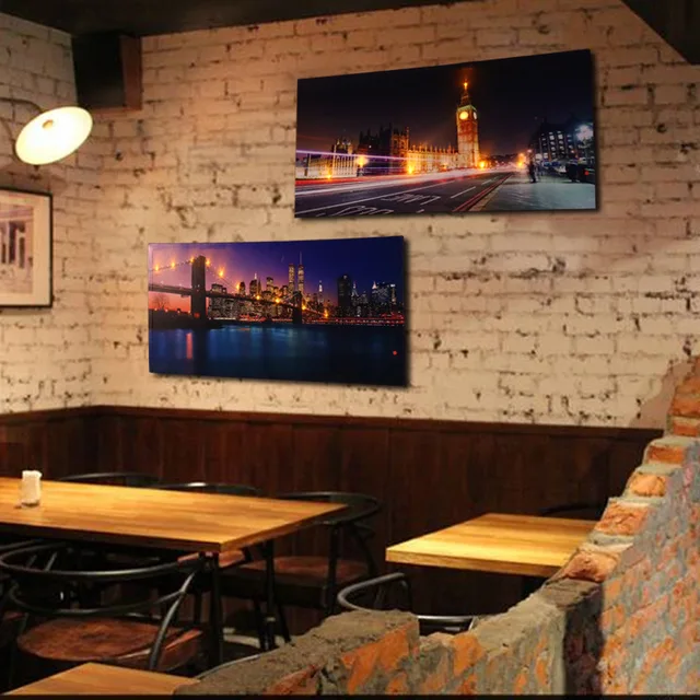 Amerikaanse Night View Canvas Bar Cafe KTV Wanddecoratie Schilderij ... Amerikaanse Night View Canvas Bar Cafe KTV Wanddecoratie Schilderij ...
