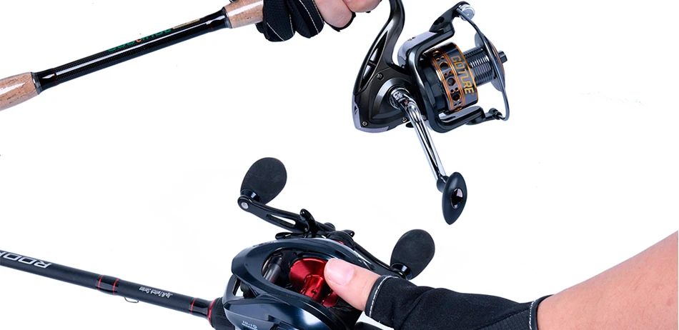 Goture перчатки для рыбалки на открытом воздухе водонепроницаемые противоскользящие перчатки с тремя пальцами черный/красный Размер M L XL рыболовное оборудование Pesca