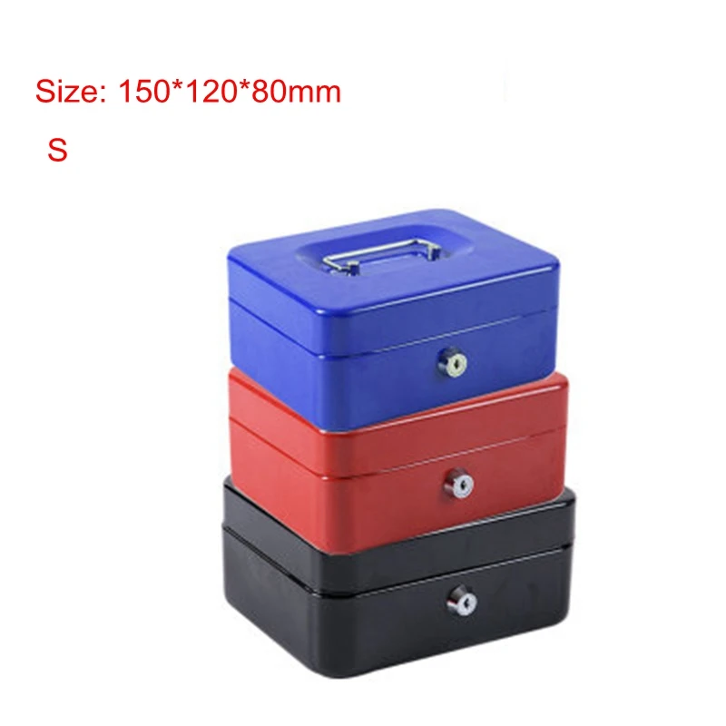 Mini Portable Safe Box Money Jewelry Storage Collection Box For Home School Office With Compartment Tray Lockable Security Box S 1