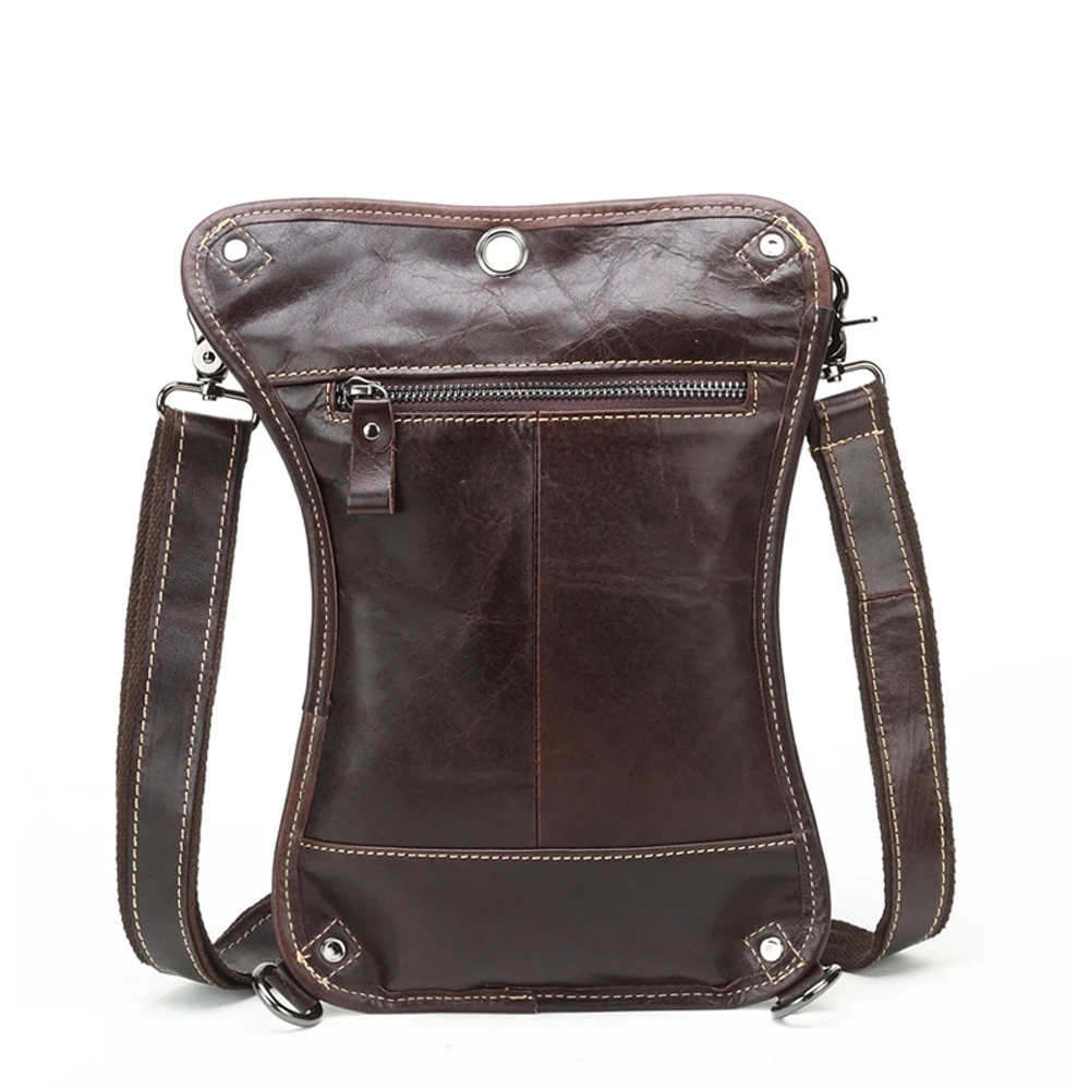 Мужская поясная сумка MEIGARDASS из натуральной кожи с ремнем на талии дорожная через
