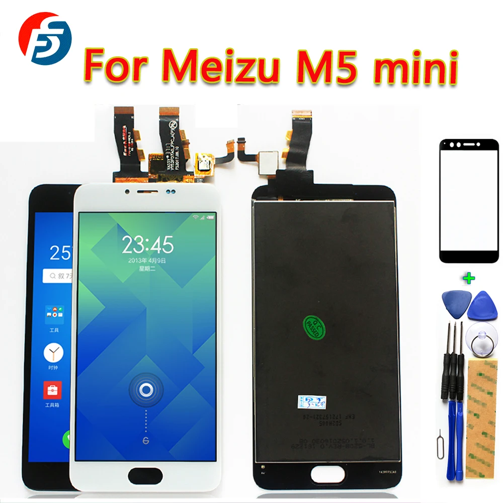 Fansu LCD Display For Meizu M5 Mini 5.2 inch Touch Screen Digitizer Assembly 1280*720 Meilan 5 Free Tools And Glass film | Мобильные