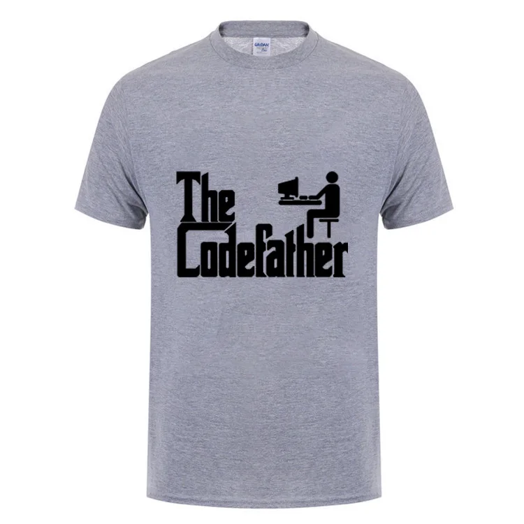 Футболка Codefather, подарок на день отца, забавный подарок на день рождения для папы, мужчин, Программист-фанат, программирование, с круглым вырезом, хлопковая футболка