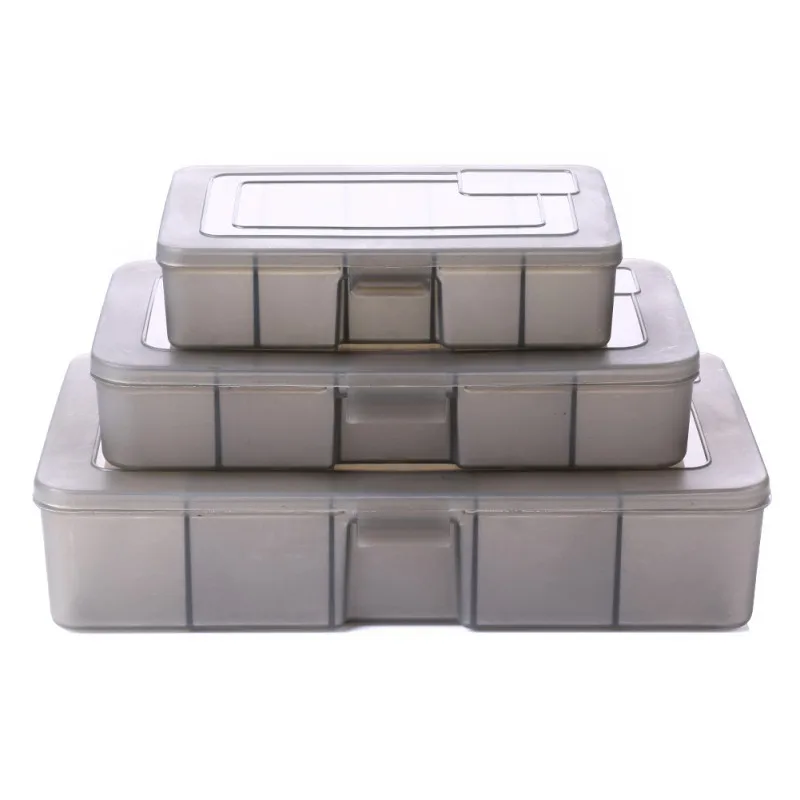 

6/10/12 Compartments Storage Case Box Plastic Fishing Lure Spoon Hook Bait Tackle Box Small Accessory Box Square Fishhook Box 11