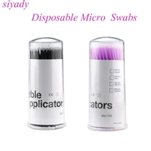 100 шт Одноразовые микроаппликаторы тушь для ресниц кисти мини тампон для наращивания ресниц Клей Чистящая палочка обычная