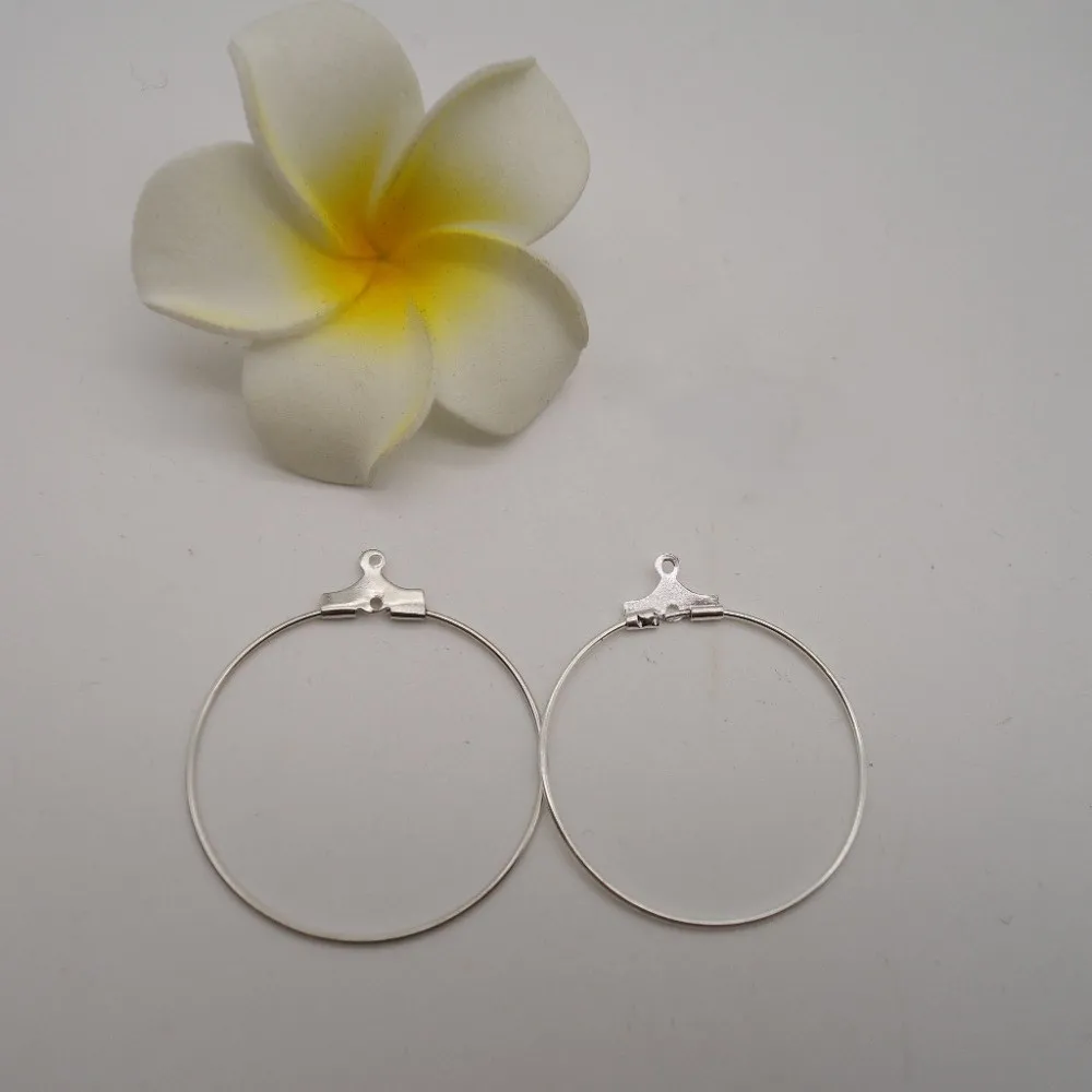 

hot 50pcs Nine-word earrings round ear hanger Hanging 4.0cm earrings material fashion Connectors For Diy Jewelry Making