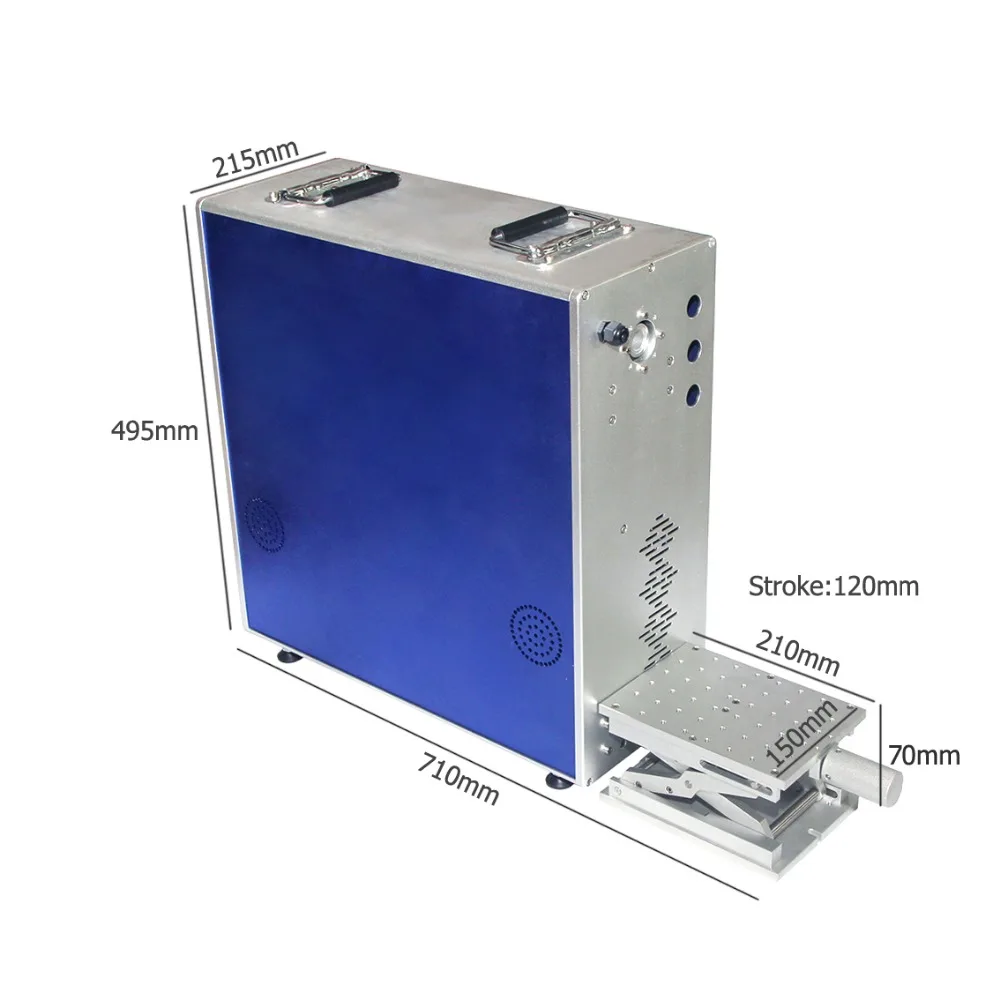 Portable Fiber Laser Marking Machine Cabinet Marker Case with Z-Axis Work Table 1064nm Parts IPG Raycus Laser Source Wholesale Portable Fiber Laser Marking Machine Cabinet Marker Case with Z-Axis Work Table 1064nm Parts IPG Raycus Laser Source Wholesale