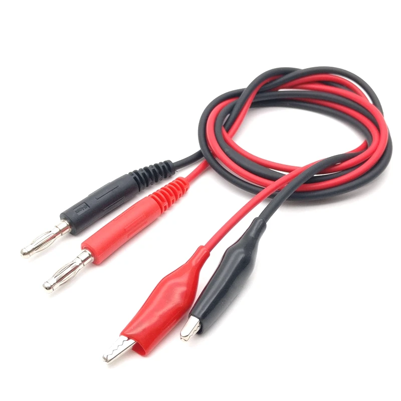 

1 Pair Alligator Testing Cord Cable Lead Clip to Banana Plug for Multimeter Test High Quality#
