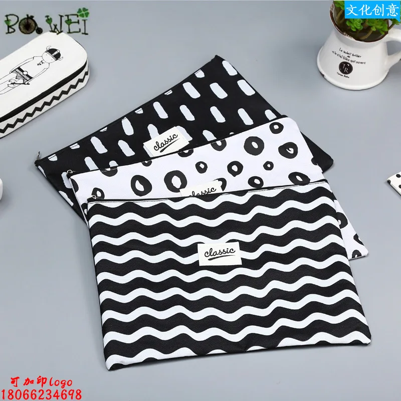 

Creative black and white envelope to receive bag information pack Filing Products