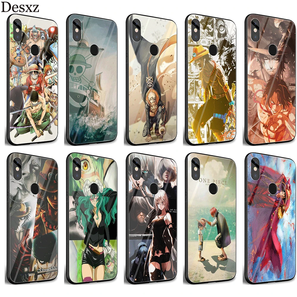 Desxz One Piece 1 Glass Case For Xiaomi MI 8 9 Lite A1 A2 Redmi Note 5 6 7 Pro 6A 4X 5X 6X Pocophone F1 Cover Shell | Мобильные