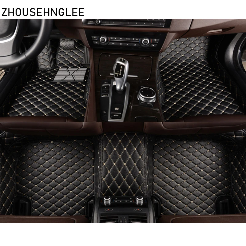 

zhoushenglee Custom For Ford Focus 2 3 2005 2006-2012 2013 2014 - 2016 2017 2018 Car Floor Mats Covers Leather Interior Auto mat