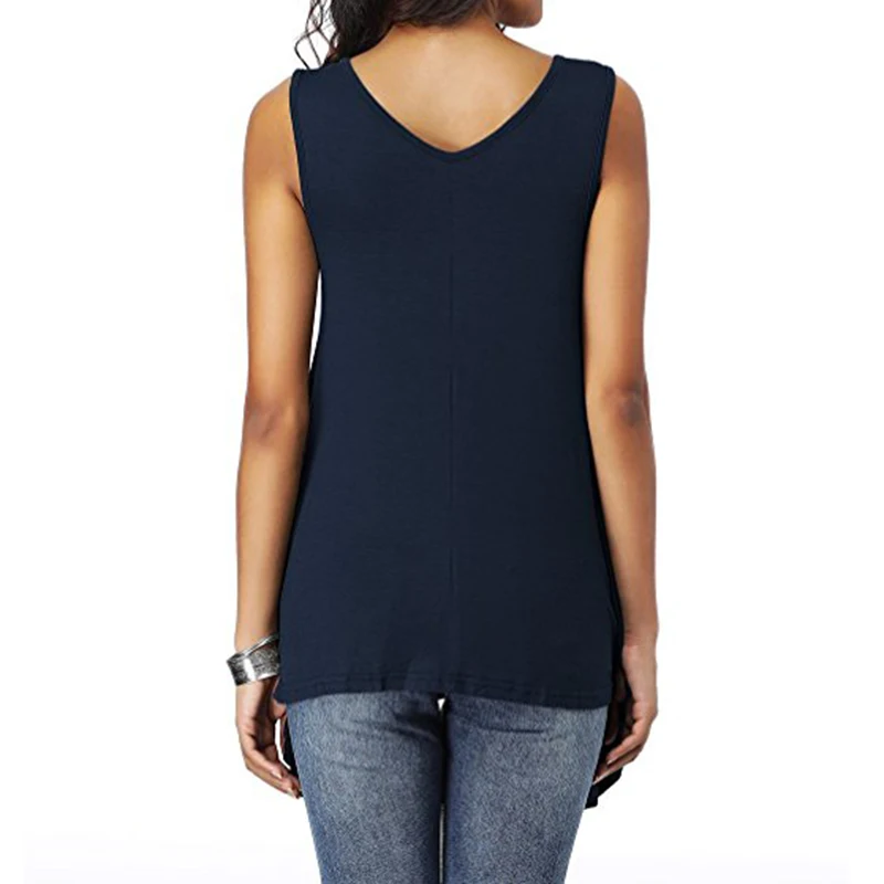 Summer Women Sleeveless Cross Vest V Neck Casual Holiday Blouse Tops T-shirt New