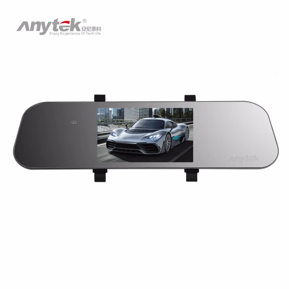 

Anytek A80+ 5in Dual Lens 1080P Car DVR Rearview Mirror Digital Recorder With Rearview Camera Dash Cam G-sensor Parking Monitor