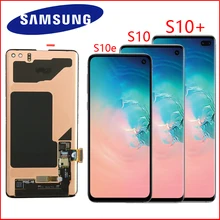 Супер AMOLED lcd для SAMSUNG Galaxy S10e G970 S10 дисплей G973 S10 Plus G975 G975F кодирующий преобразователь сенсорного экрана в сборе