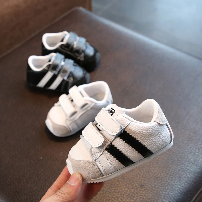 

2019 New Children's Casual Shoes 0-2y Genuine Leather Baby Boys Shoes Baby Tennis Shoes Girls White Sneakers