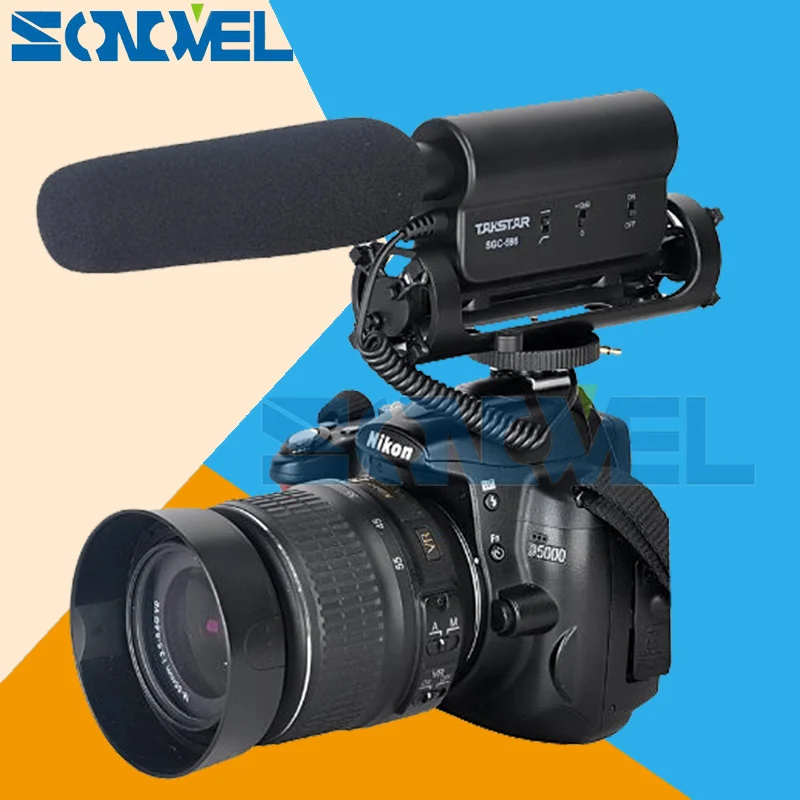 Микрофон TAKSTAR для фотосъемки и интервью микрофон Canon EOS M2 M3 M5 M6 800D 760D 750D 77D 80D 60D 5Ds R 7D