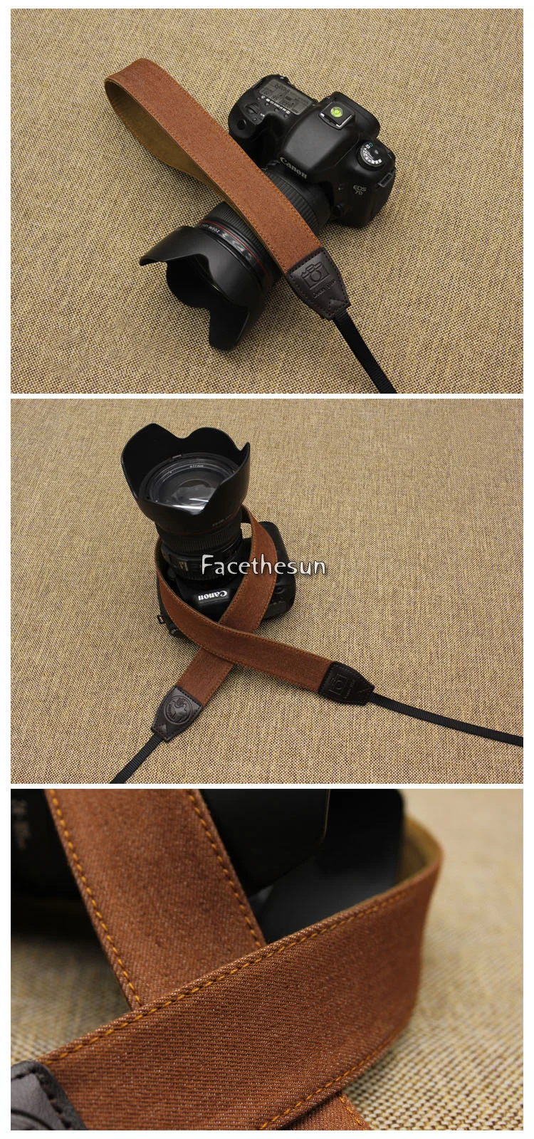 Vintage canvas camera strap belt ST-17