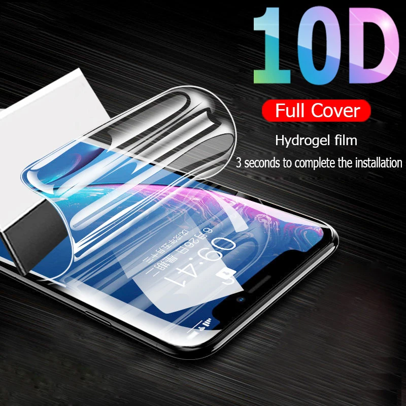 

Screen Protector Hydrogel Film For iphone 8 7 6 6s Plus X Soft Full Protective Film Cover For iphone XS Max XR X 8 7 Not Glass