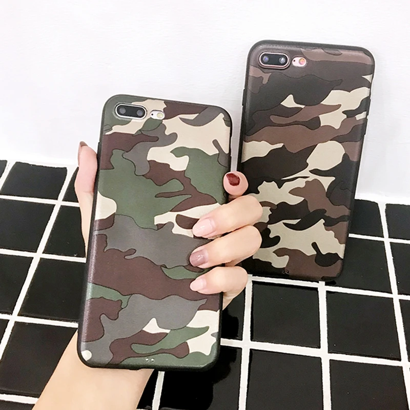 Армейский зеленый камуфляжный чехол для iPhone XS Max 6 6S 7 8 Plus мягкие силиконовые чехлы