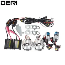 2,5 дюймов 35 Вт LHD RHD Bi-xenon HID объектив проектора с черными серебристыми кожухами H1 H4 H7 Мотоцикл авто фары комплект 6000 K