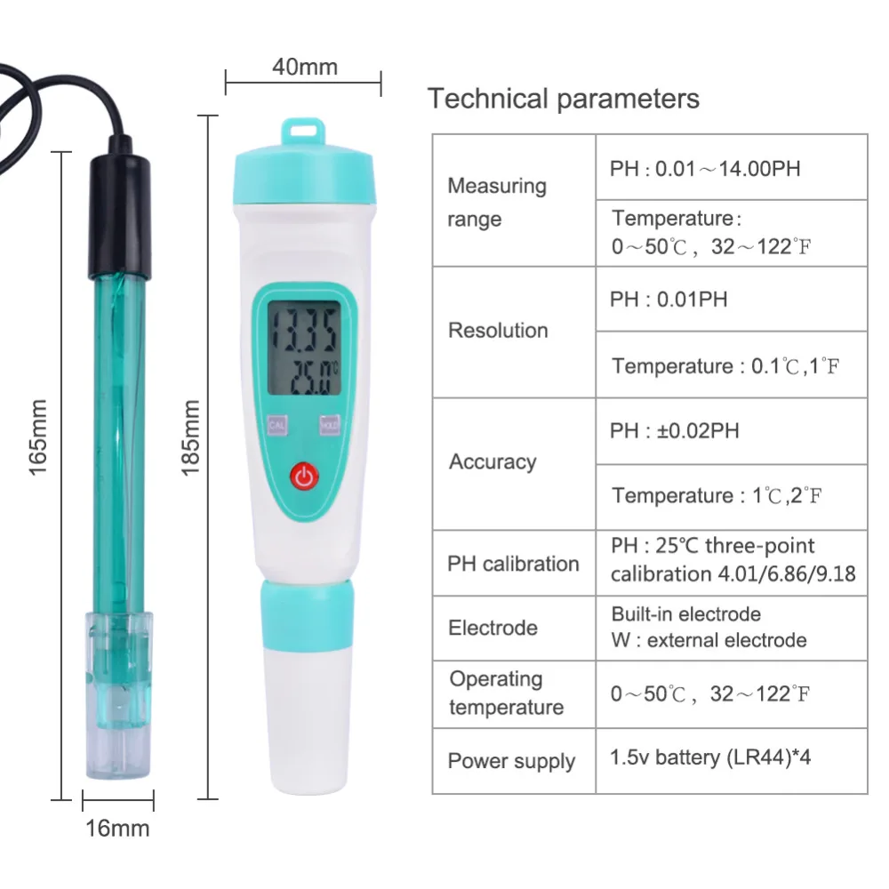 РН-метр PH-220W ручка кислотность PH значение тестер Высокая точность РН-тестер цифровой тестер качества воды метр