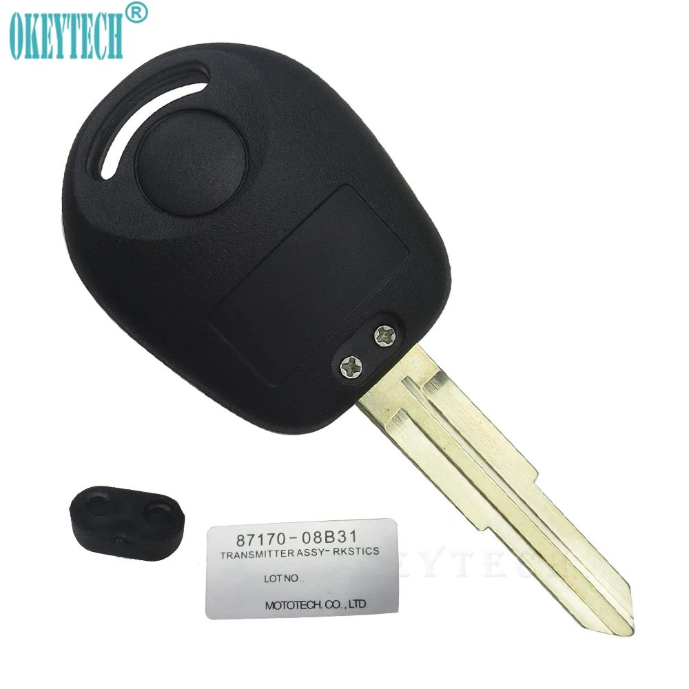 

OkeyTech Styling Replacement 2 Buttons Remote car Key Shell Fob for Ssangyong Actyon Kyron Rexton Uncut Blade Key FOB Cover Case