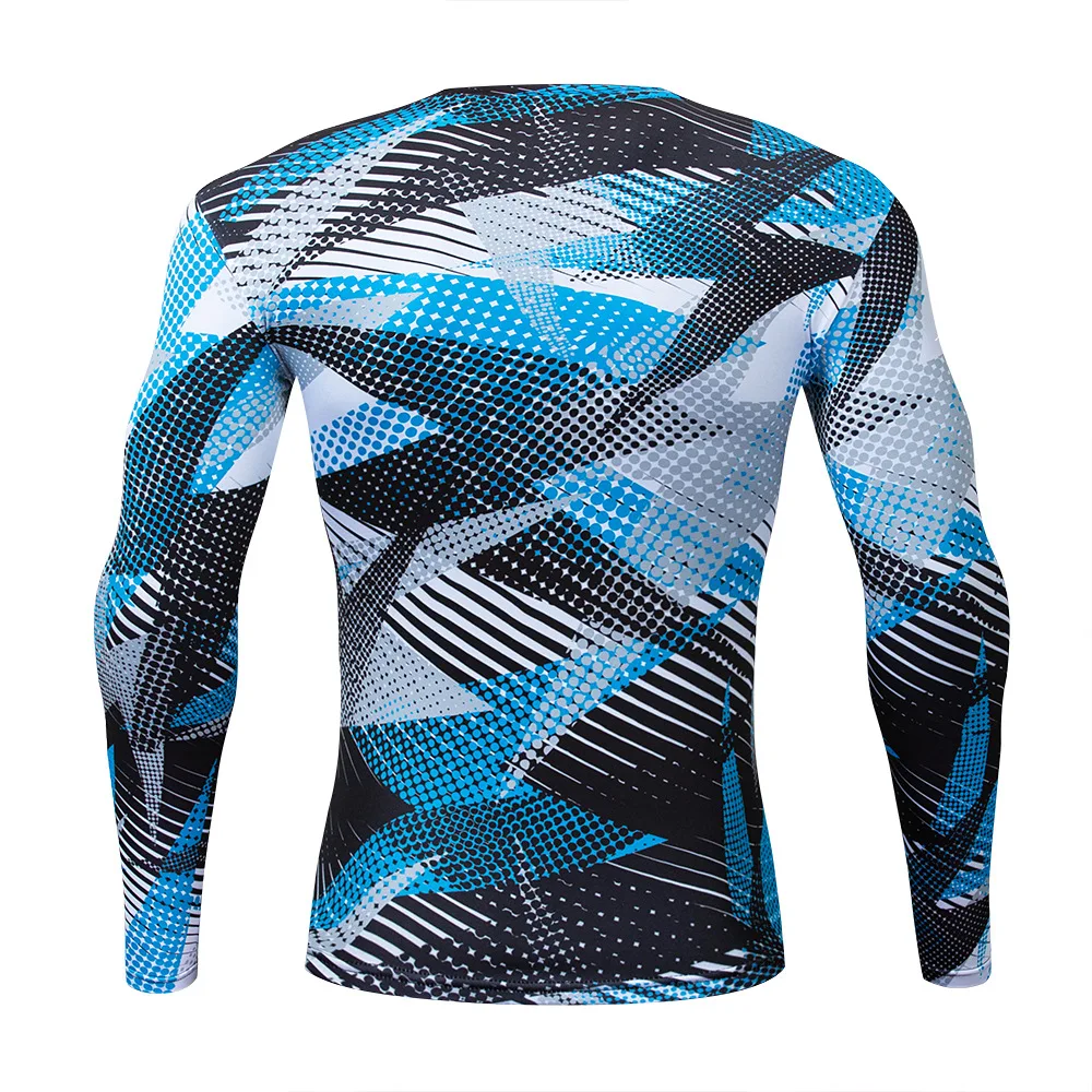 Спортивная мужская рубашка с длинным рукавом для фитнеса мужские быстросохнущие футболки для бега одежда для спортзала Топ мужские футбольные свитера цвета Омбре
