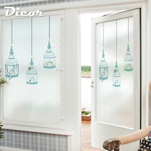 Висячие птичьи клетки витражные наклейки богемные модные оконные пленки для домашнее декоративное стекло двери Наклейка виниловая декоративная пленка для стекла BLT180