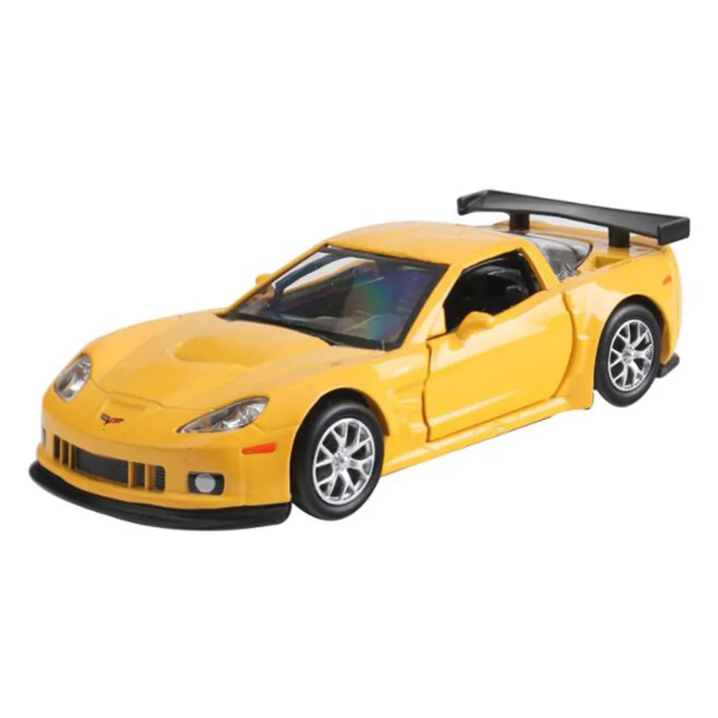 

12.3CM 1:36 Scale Metal Alloy Chevrolet Corvette Racing Car Pull Back Diecast Vehicles Model Toys For Children Collections Kids