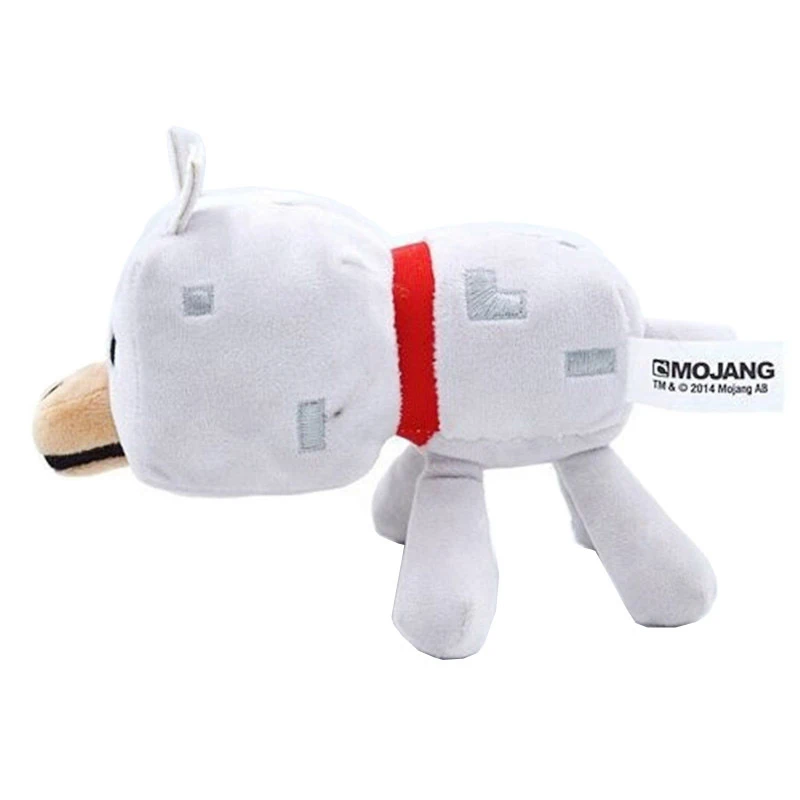 10pcs/lot 23cm Minecraft Wolf Plush Toys Stuffed Animals Toys Minecraft Game Cartoon Toys Brinquedos Gifts for Kids Children