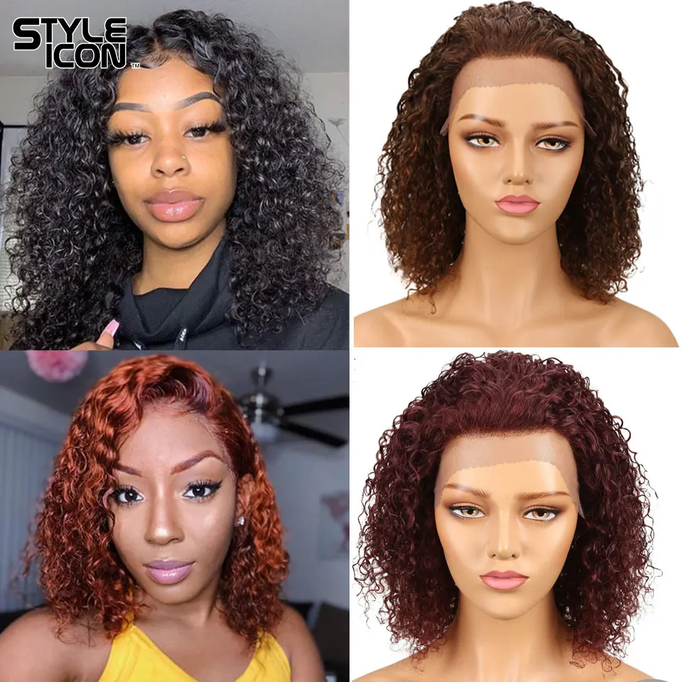 

New Arrival Wet and Wavy Human Hair Wig 100% Wet and Wavy Wig 150% Density Lace Frontal Hair Wigs Colors #2 4 99J F2-33 P4-30