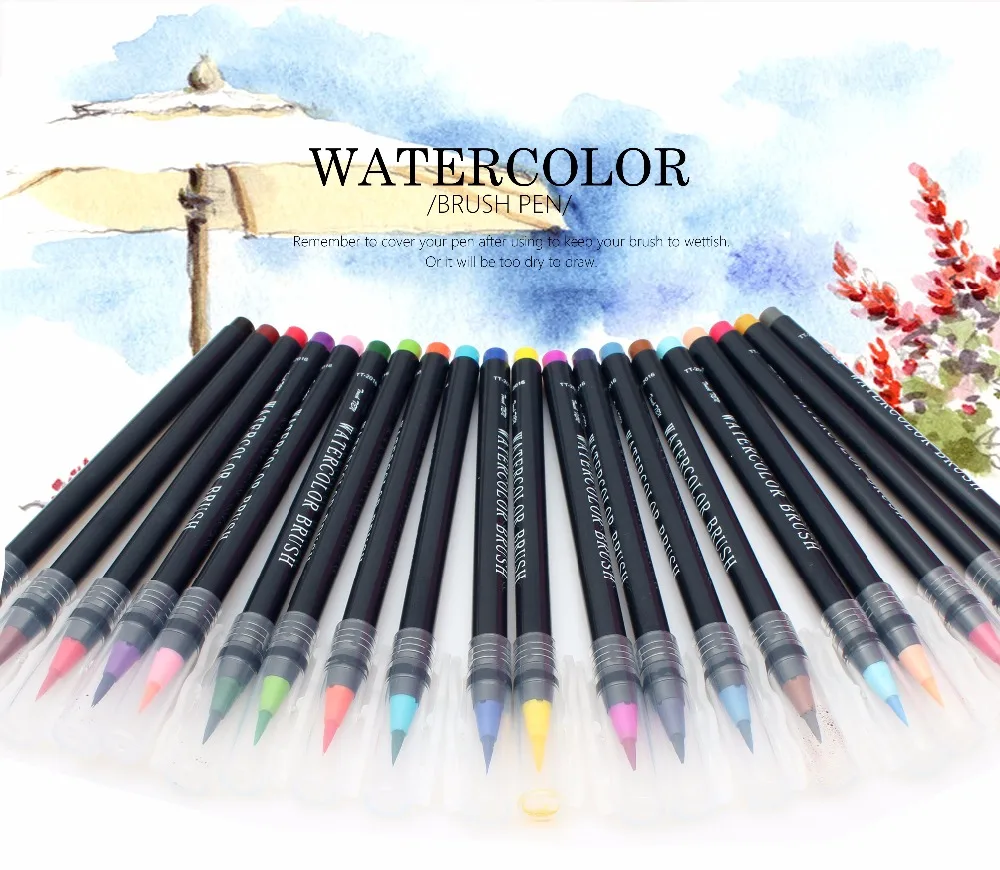20pcs watercolor brush pen4