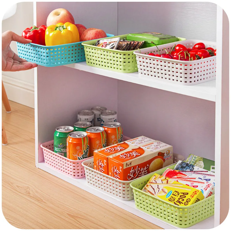 

Random combination of rattan plastic debris storage box, large-capacity Desktop socks underwear drawer storage
