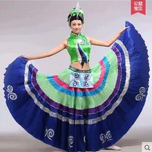 Вышивка в китайском этническом стиле танцевальные костюмы Yi меньшинств Племенной Стиль Одежда для народных танцев шоу