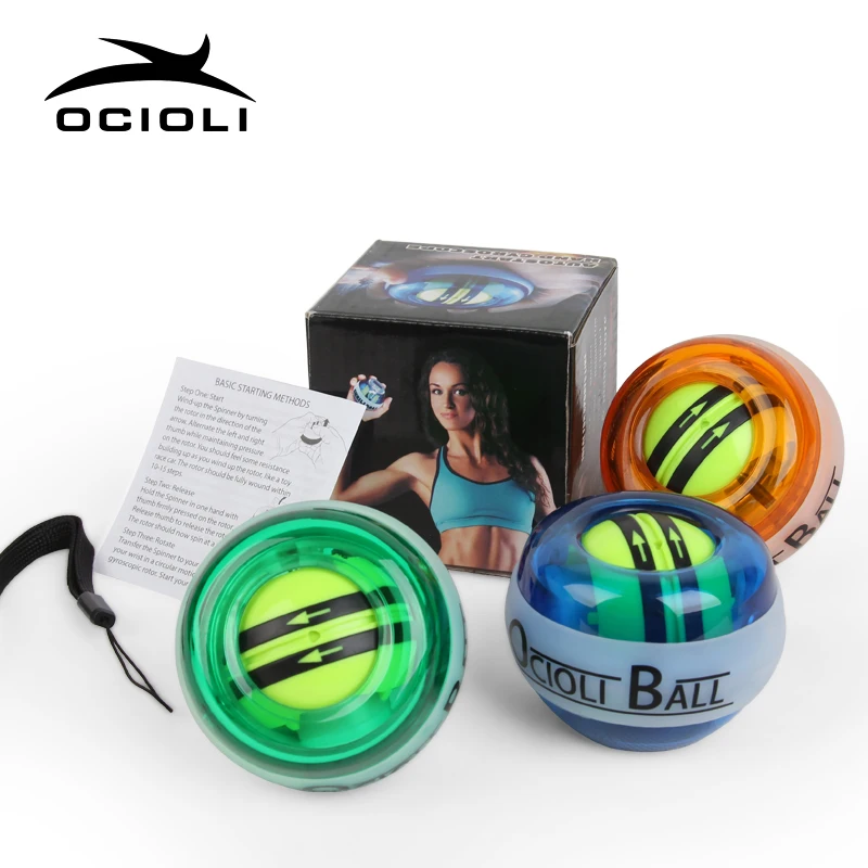

OCIOLI Wrist Gyro Ball Gyroscope Force Power Ball Strengthener Muscle Relax Training Pressure Exerciser Fitness
