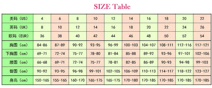 size-table